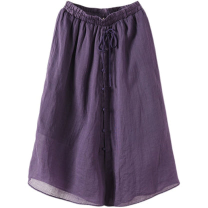 Cozy Linen Retro A-line Skirt
