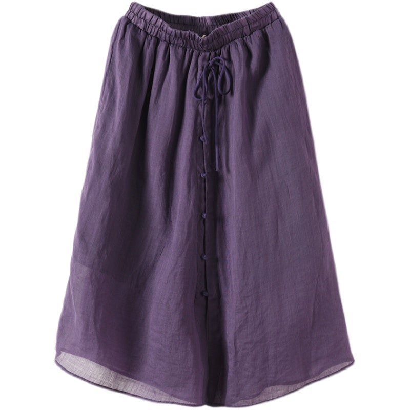 Cozy Linen Retro A-line Skirt
