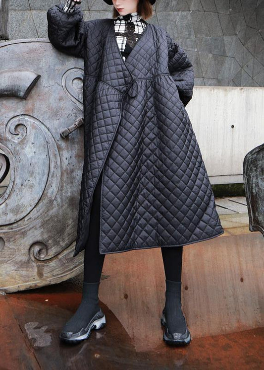 Thick Oversize Warm Winter Coats Black Lantern Sleeve Parkas