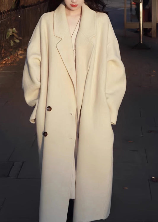 Unique Oversized Double Breast Woolen Coats Winter