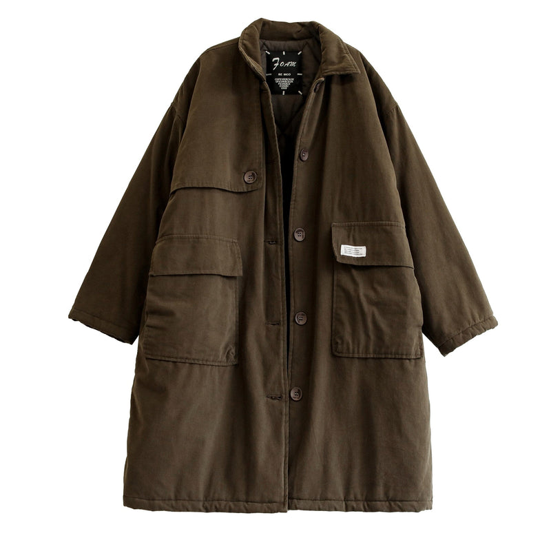 Winter Cotton Quilted Loose Overcoat