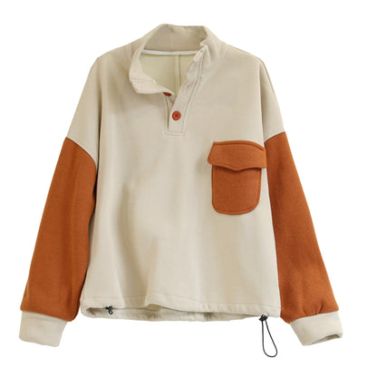 Winter Color Matching Loose Furred Sweater