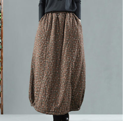 Thick Printed Quilted Skirt