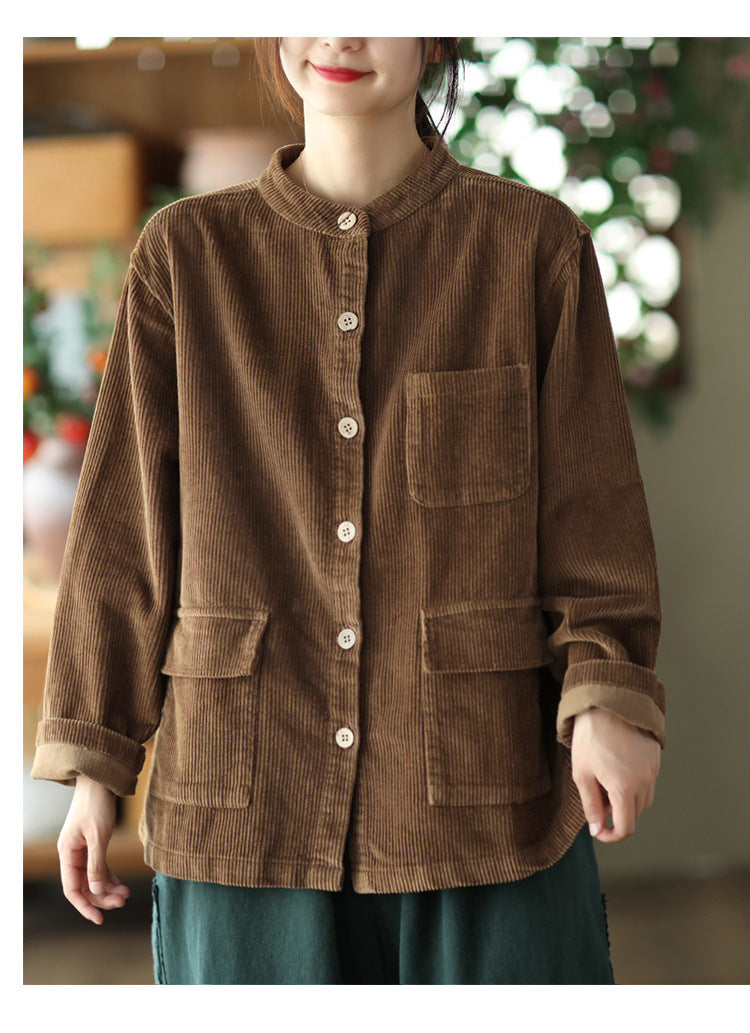 Cotton Corduroy Pocket Stripe Jacket