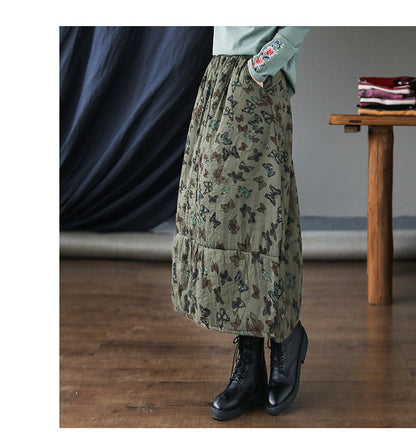 Patchwork Large Thermal A-line Skirt
