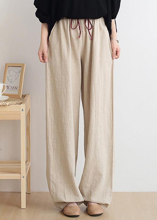 Nude Trousers New Spring and Summer Bloomers Linen High Waist Carrot Pants