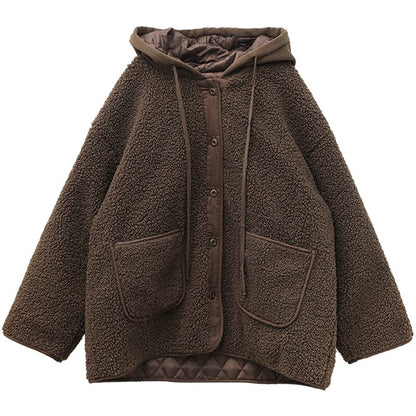 Winter Fleece Patchwork Retro Coat