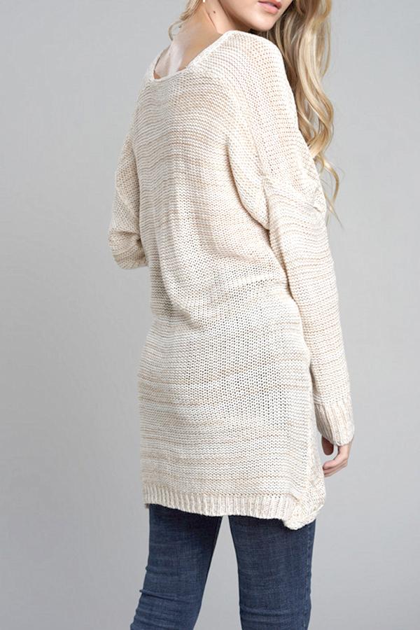 V Neck Front Cross Weekend Sweater