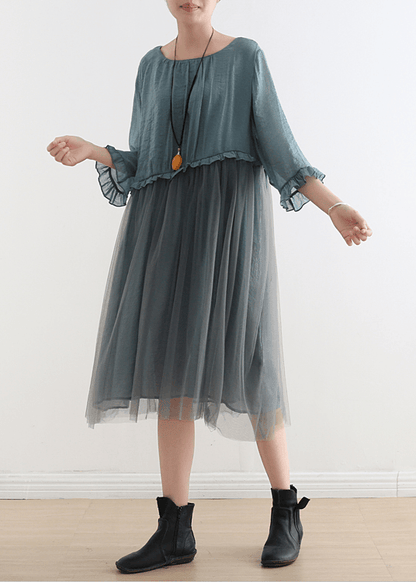 Black Tull Maxi Dresses Patchwork Chiffon Summer Dresses-limited Stock