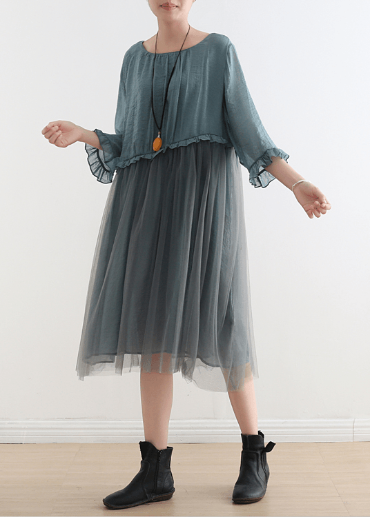 Black Tull Maxi Dresses Patchwork Chiffon Summer Dresses-limited Stock
