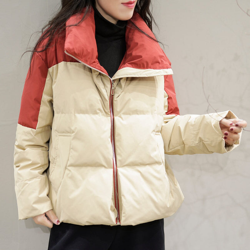 Winter Color Matching Down Coat