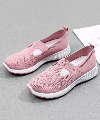 Platform Flat Shoes for Pink Breathable Mesh