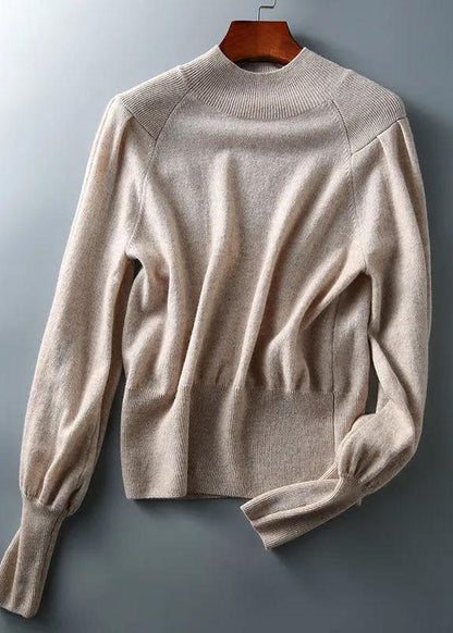 Diy Khaki Patchwork Knit Sweaters Winter