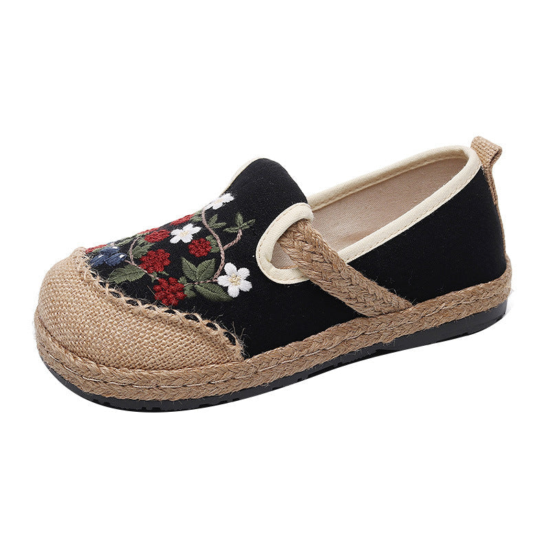 Retro Embroidery Linen Shoes