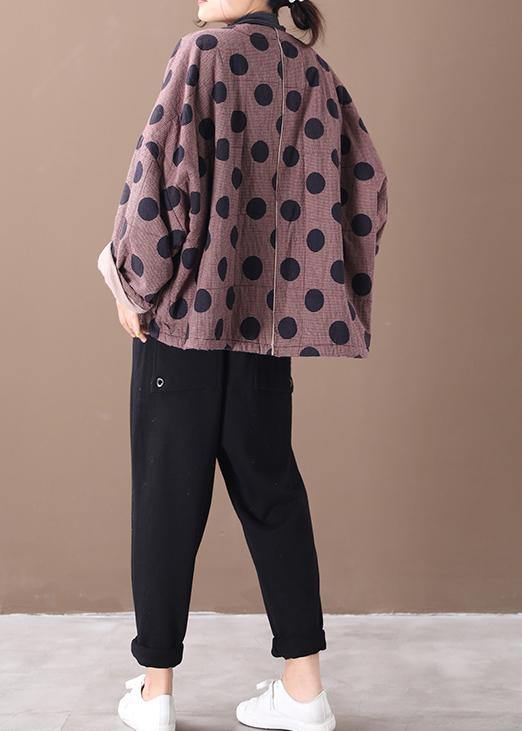 Jackets Red Plaid Dotted V Neck Button Down Coats