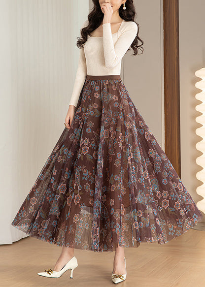 Purple Print Exra Large Hem Tulle Holiday Skirts Spring