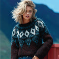 Women's Norwegian Icelandic Jacquard Cozy Knit Sweater elevenforest