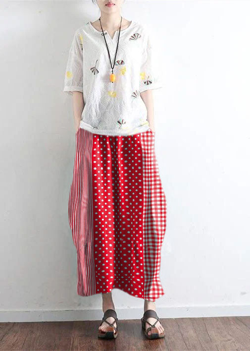 Tea Green Simple Pockets Linen Skirts Long Maxi Skirt