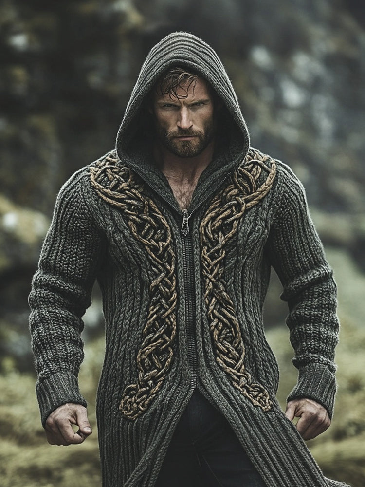 Irish Celtic Myth Men's Hooded Zipper Sweater artswardrobe