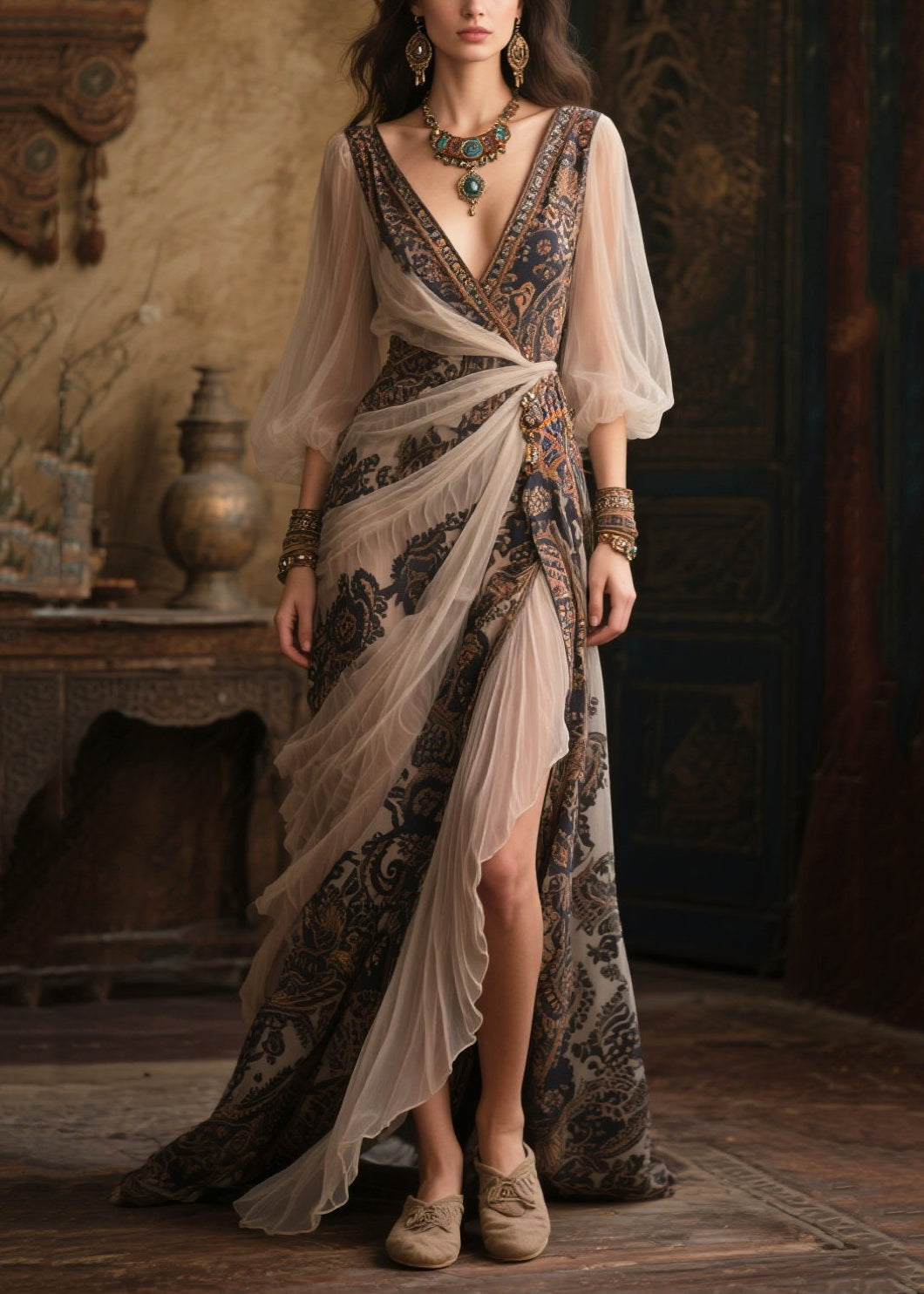 Asymmetrical Patchwork Exra Large Hem Chiffon Dresses Summer