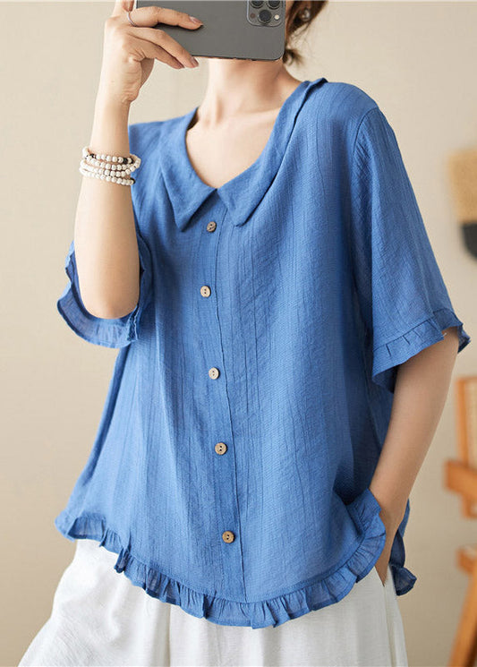Blue Peter Pan Collar T Skirt Summer