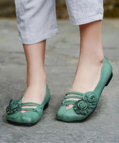 Khaki Flat Shoes for Splicing Flat Feet Shoes