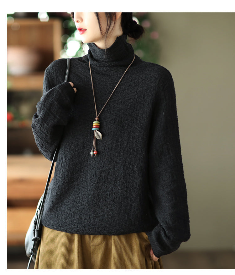 Jacquard Turtleneck Sweater