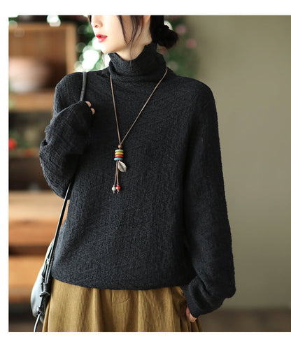 Jacquard Turtleneck Sweater