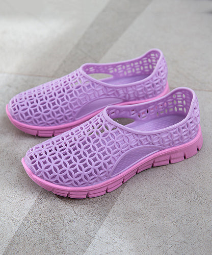 Baby Blue Comfortable Hollow Out Beach Flats Shoes