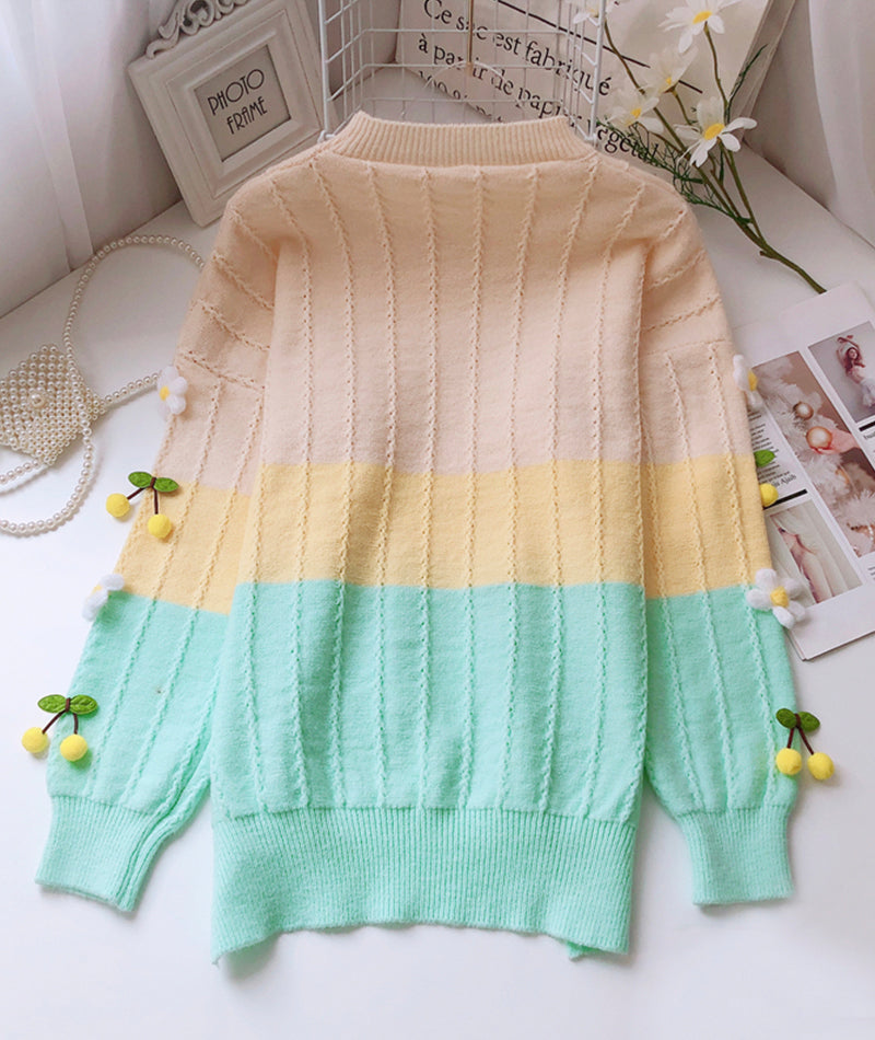 Flowers Long Sleeve Sweater 083