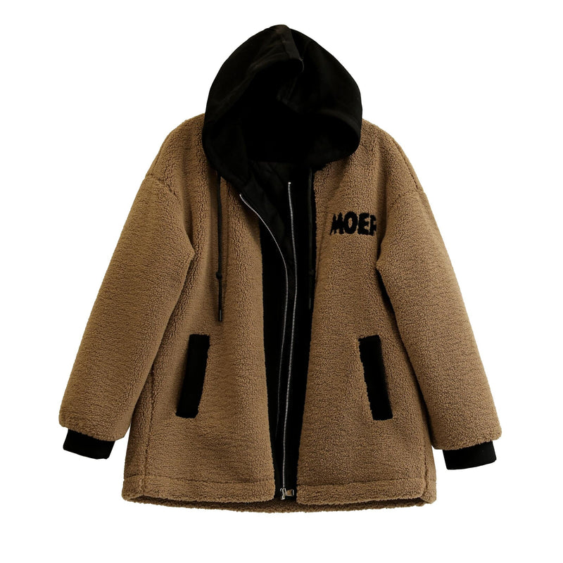 Winter Berber Fleece Patchwork Coat