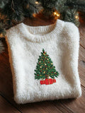Christmas Tree Round Neck Sweater artswardrobe