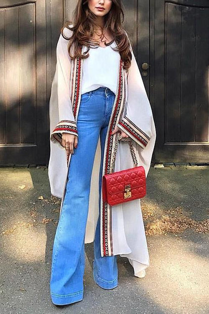Print Long Sleeve Cardigan