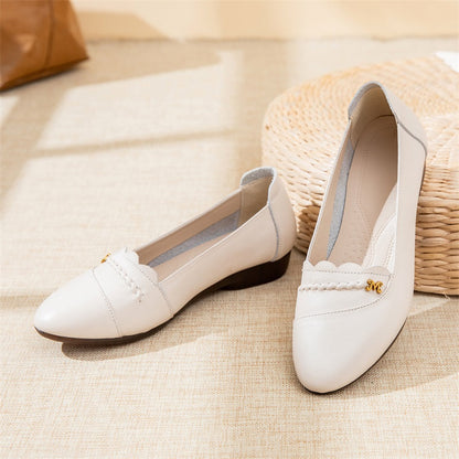 Summer Autumn Leather Soft Retro Shoes