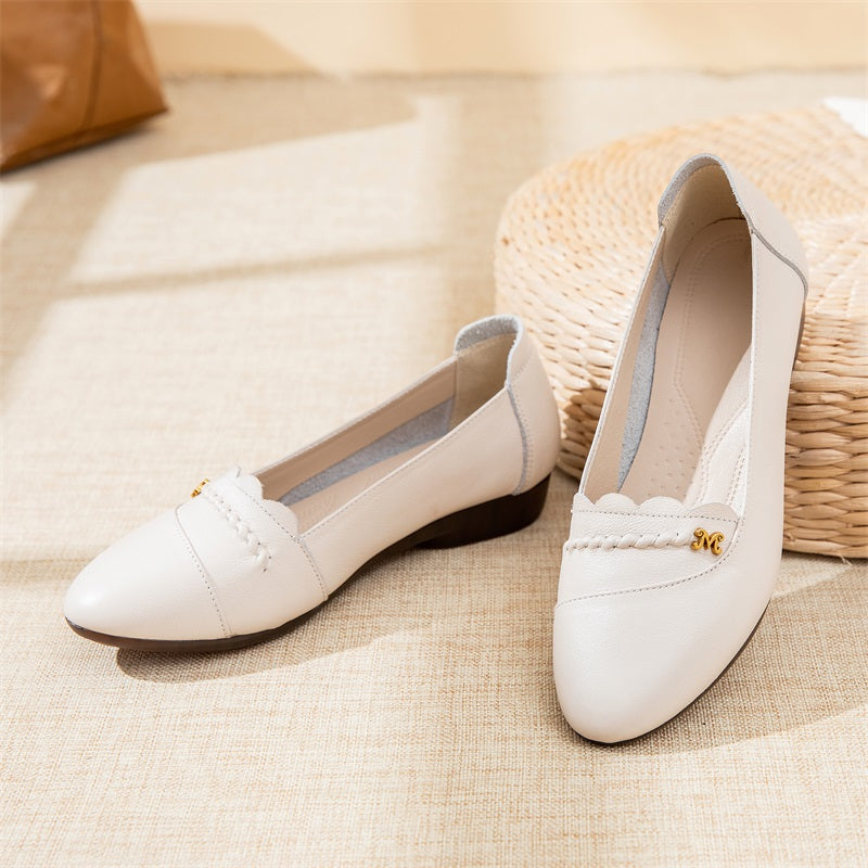 Summer Autumn Leather Soft Retro Shoes