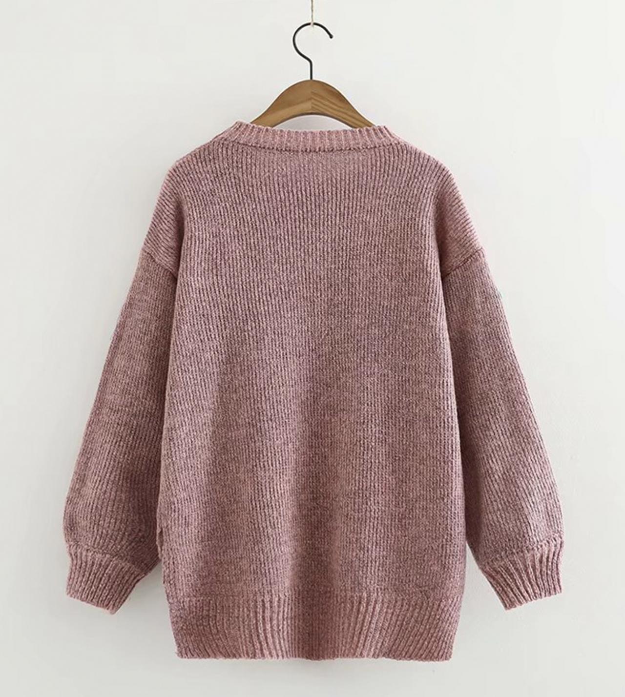 Flowers Long Sleeve Sweater 044