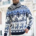 Vintage Warm Knitted Jacquard Turtleneck Sweater elevenforest