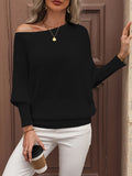 Serena® | Elegant Loose Off-The-Shoulder Sweater