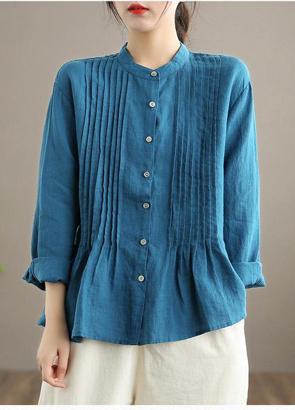 Organic White Linen Shirt Tunics Ramie Blouse