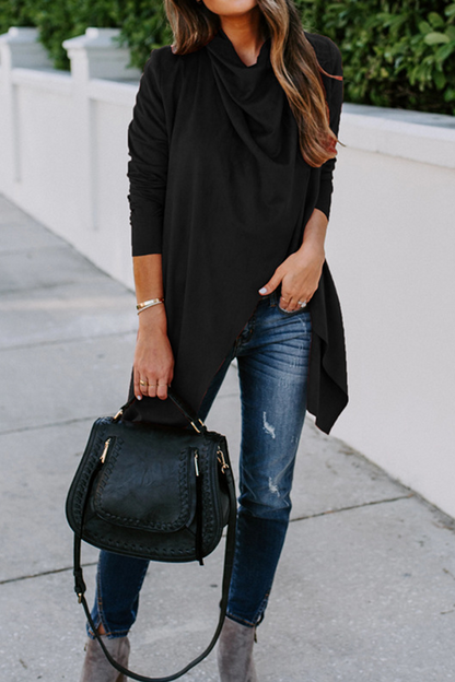 Patchwork Cardigan Collar Outerwear