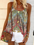 Women's Retro Pattern Art Print Tank Top