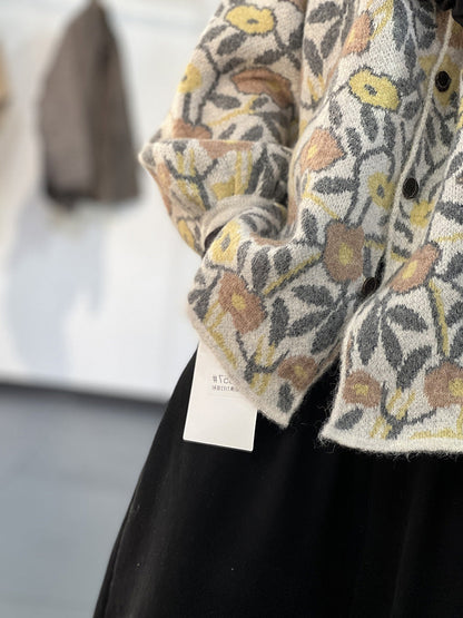 Style Jacquard Knitted Literary Plush Sweater