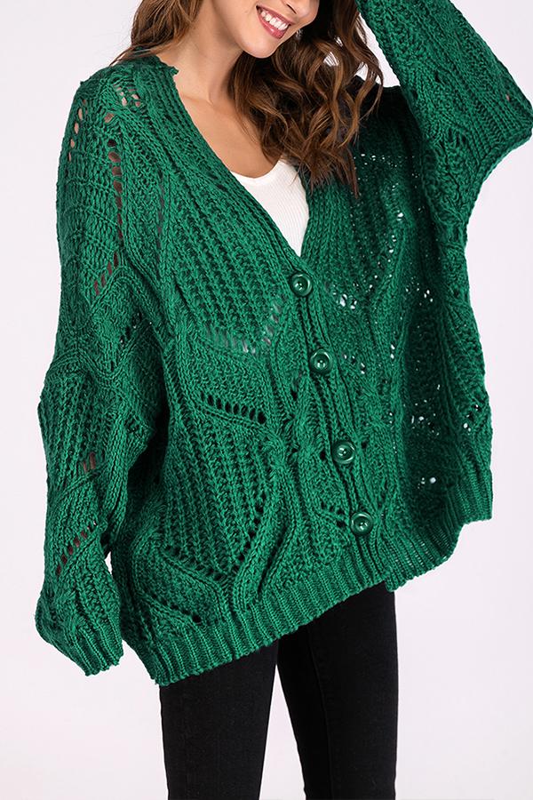 Color V Neck Sweater