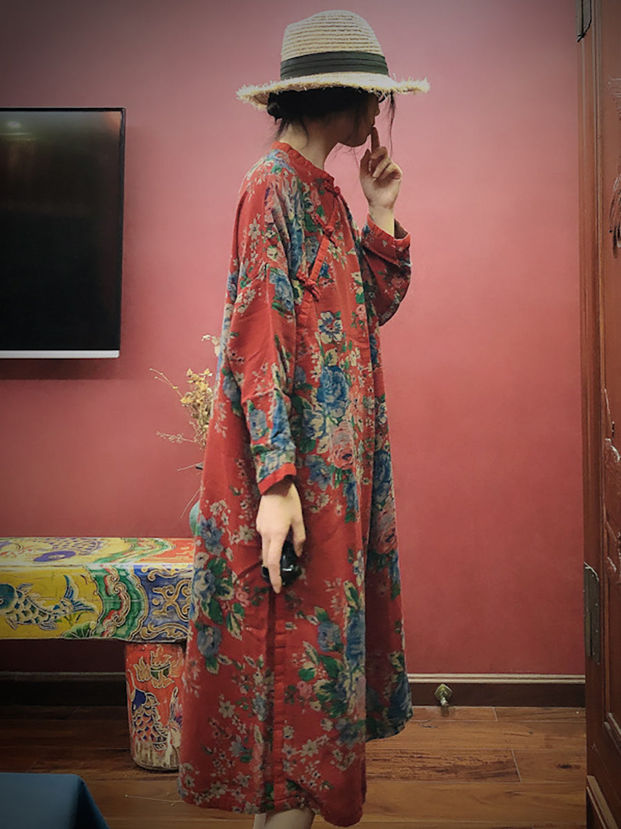 Cotton Print Loose Dress
