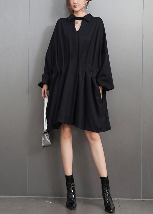 Black Oversized Shirt Dress Summer