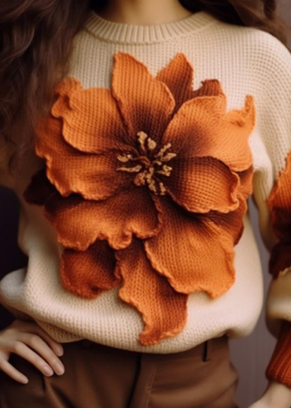 Apricot Cozy Knit Sweaters Fall