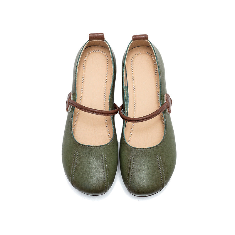 Spring Summer Retro Leather Shoes