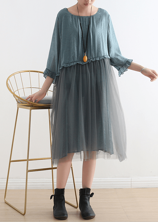 Black Tull Maxi Dresses Patchwork Chiffon Summer Dresses-limited Stock