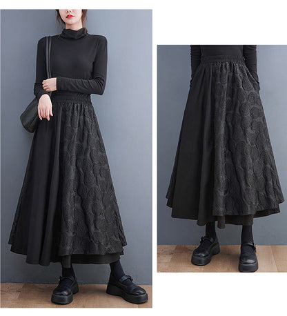 Loose Stitching Design Skirt