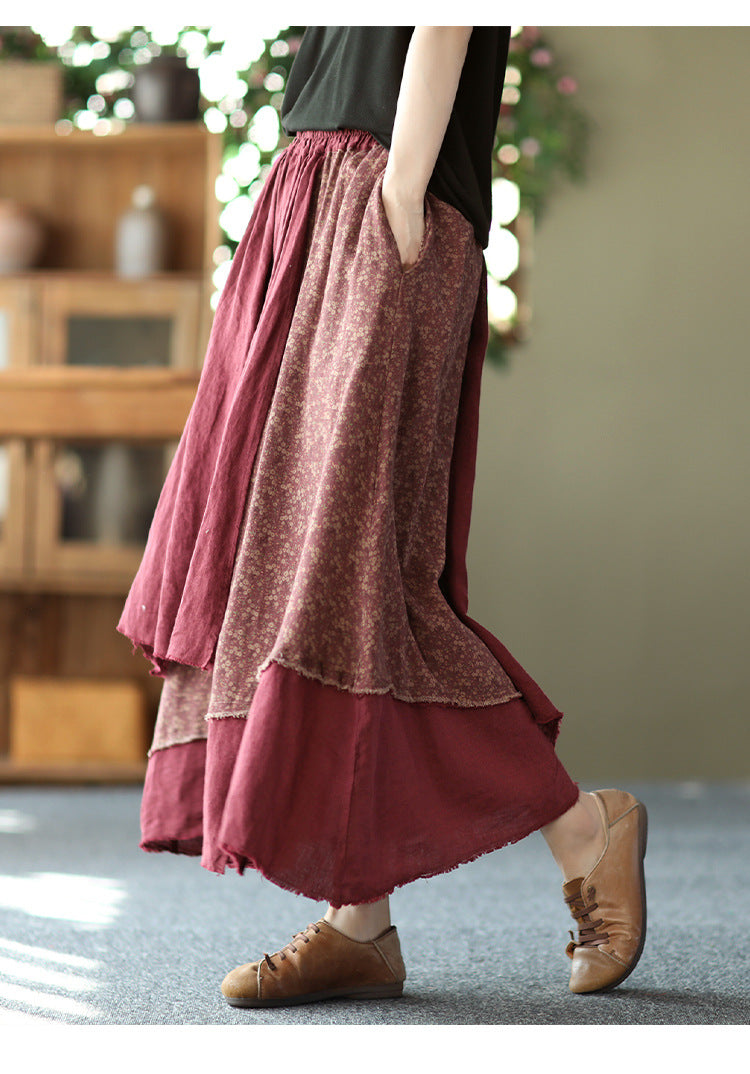 Heavy Industry Irregular Print Skirt